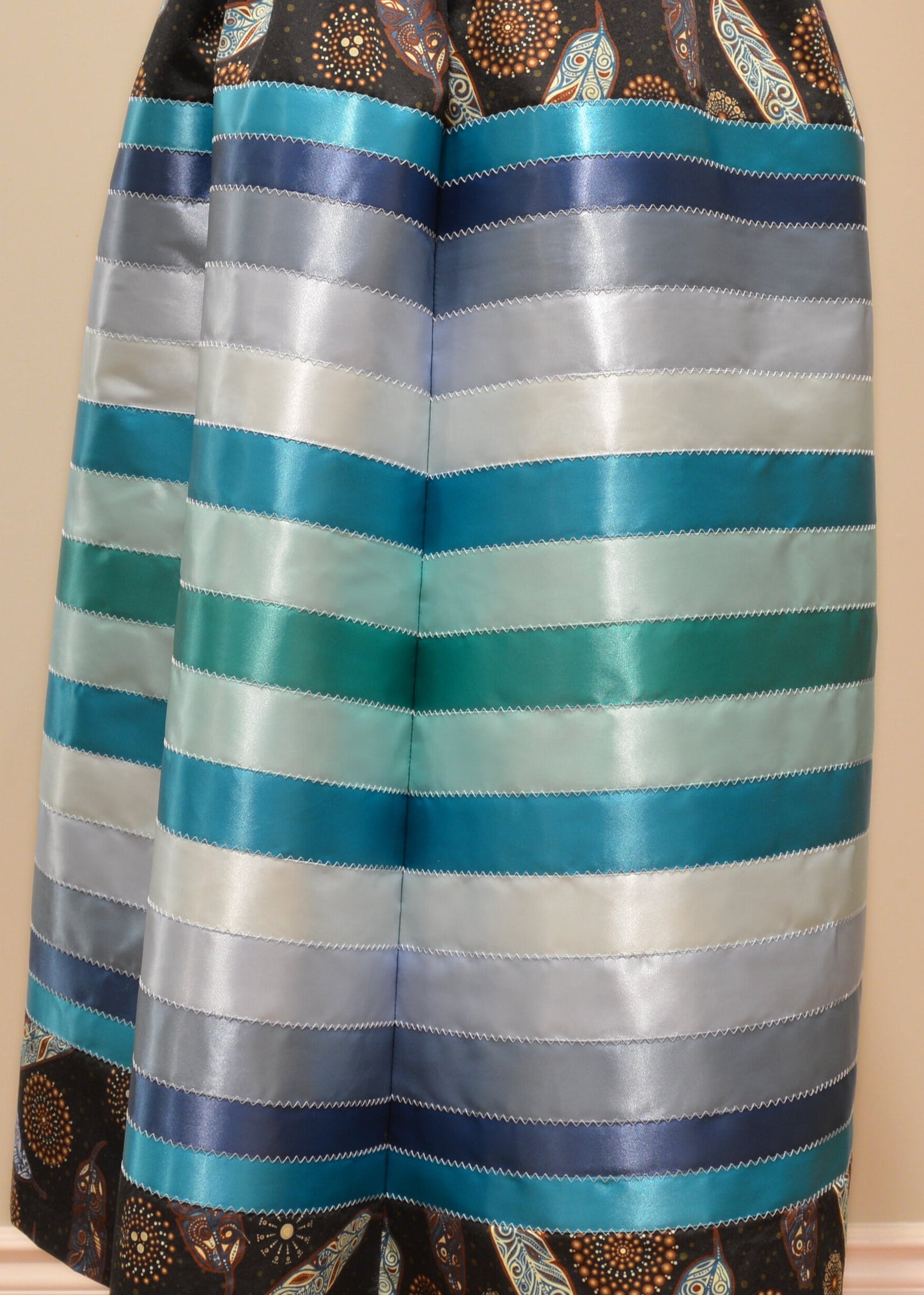 Black Feather Ribbon Skirt