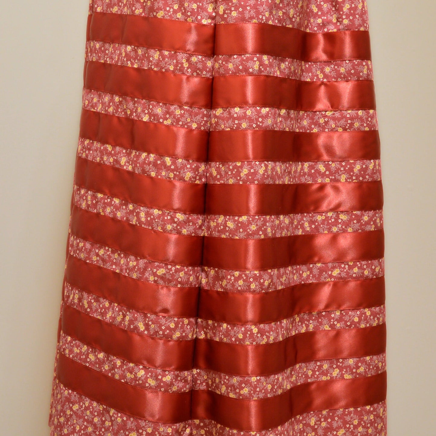 Red Mini Floral Ribbon Skirt