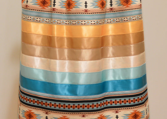 Light Turquoise Design Ribbon Skirt