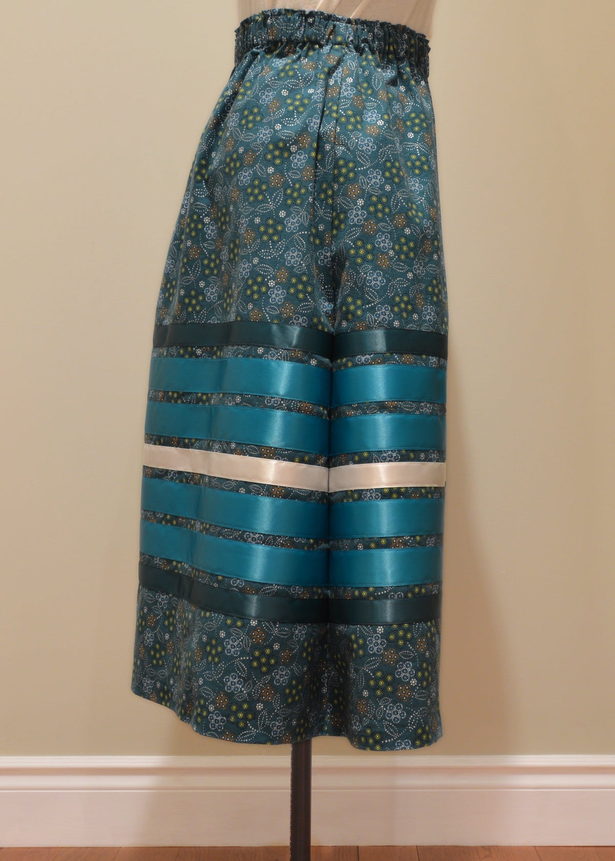 Teal Full Moon Rising Ribbon Skirt