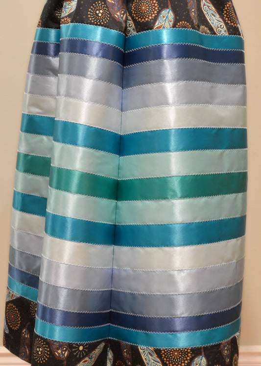 Black Feather Ribbon Skirt