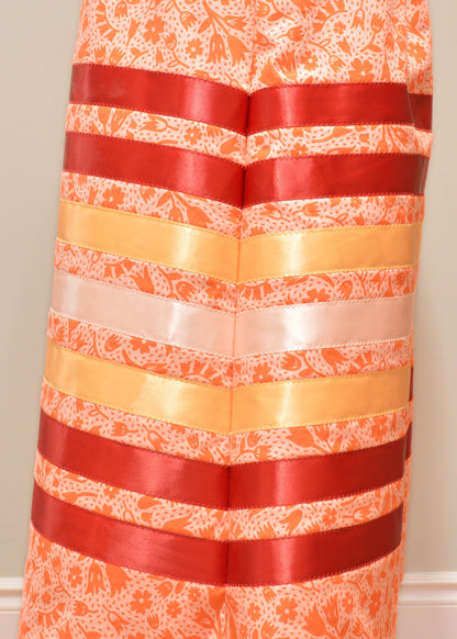 Red Floral Ribbon Skirt