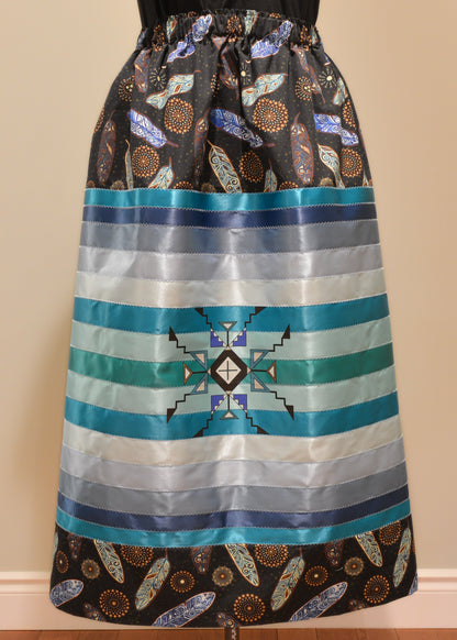 Black Feather Ribbon Skirt