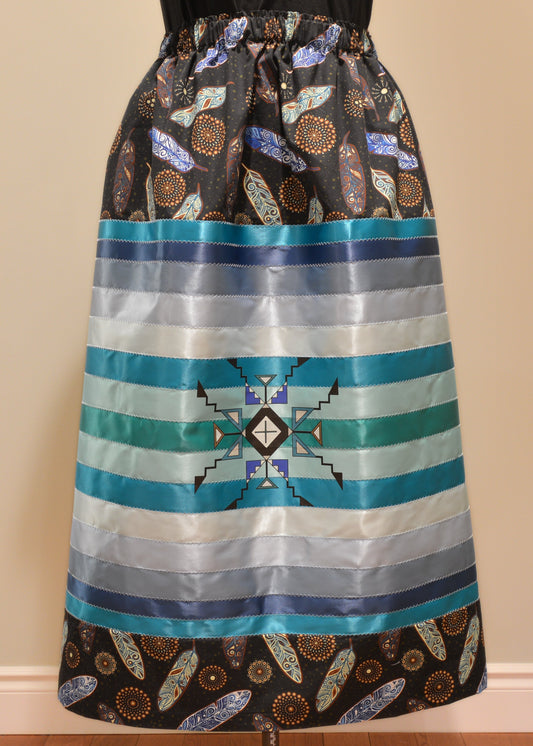 Black Feather Ribbon Skirt