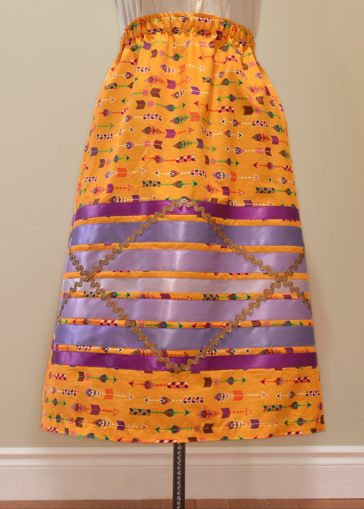 Orange Arrows Ribbon Skirts